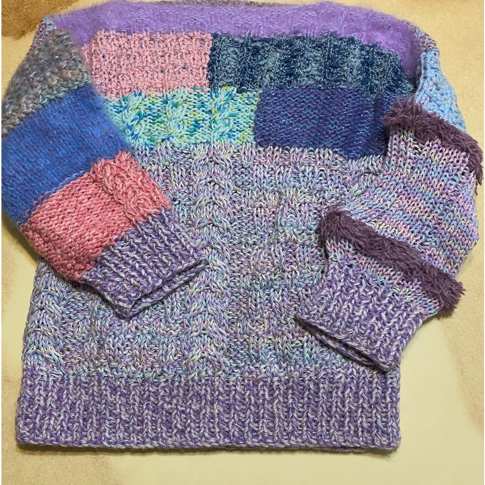 Handmade pastel knit sweater